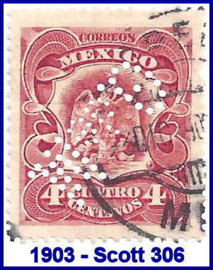 Michoacan 1903 perfin